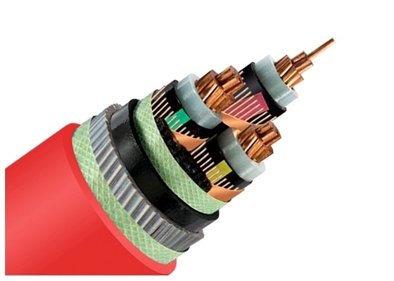 CHINA cabo elétrico blindado médio de fio de aço da tensão 33kV 3 cabo distribuidor de corrente de tela de fio de cobre XLPE da fase fornecedor