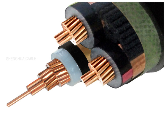 CHINA 3.6/6kV três retiram o núcleo do cabo elétrico isolado XLPE de cobre de cabo distribuidor de corrente fornecedor