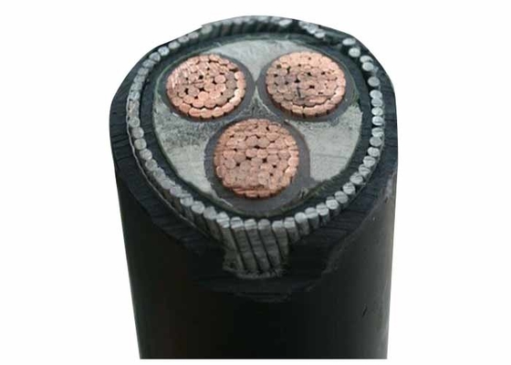 CHINA XLPE trifásico de alta tensão isolou o cabo distribuidor de corrente blindado 33kV do CU/XLPE/SWA/PVC do cabo bonde de fio de aço fornecedor
