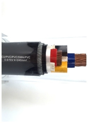 CHINA O PVC blindado do SWA do LV do condutor de cobre isolou o cabo blindado 4x240mm2 do fio de aço dos núcleos dos cabos 4 fornecedor