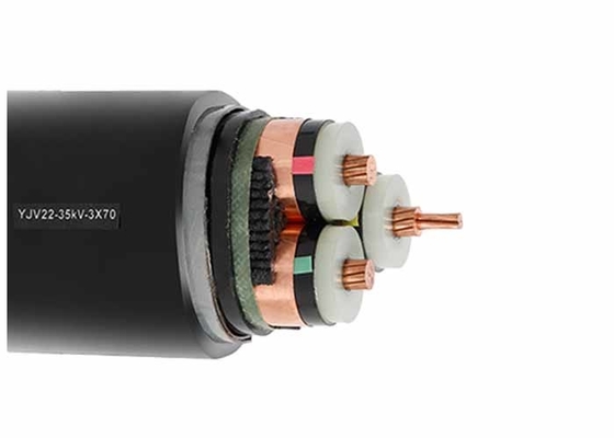 CHINA 19 / 33KV 3 do cobre blindado do cabo distribuidor de corrente 95mm2 do núcleo X cabo bonde blindado fornecedor