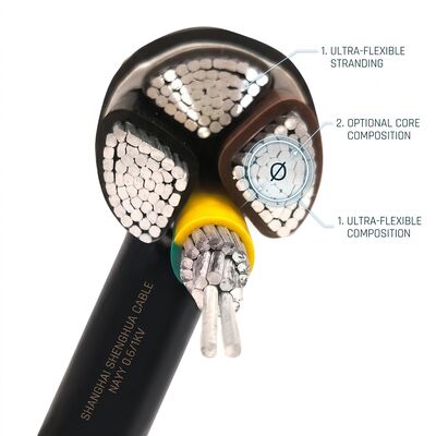 CHINA Oil Resistant Chemical Resistant PVC Insulated Cable 450/750V 3 Core Industrial Use fornecedor
