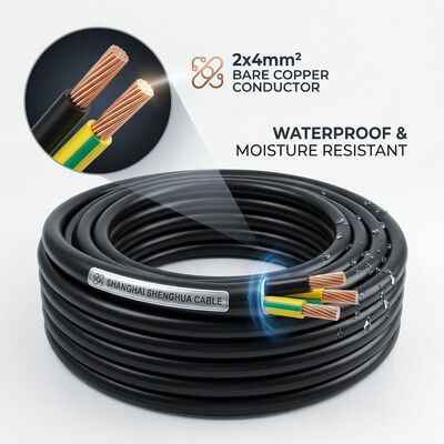 CHINA Waterproof Moisture Resistant PVC Insulated Cable 0.6/1kV 2 Core 2x4mm2 Outdoor Wet Area fornecedor