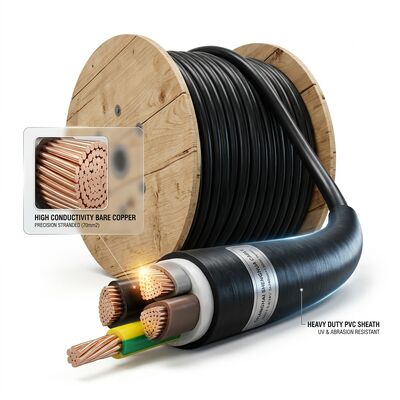 CHINA Factory Direct PVC Insulated Power Cable 0.6/1kV 4x70mm2 Copper Export Grade fornecedor