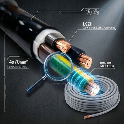 CHINA N2XCH 4x25mm2 LSZH PVC Insulated Cable Low Smoke Zero Halogen 0.6/1kV IEC60502 fornecedor