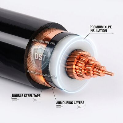 CHINA Cabo com isolamento XLPE e blindagem dupla de fita de aço, 0.6/1kV, com vida útil de 40 anos fornecedor