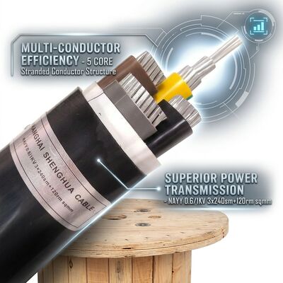 IP68 Cable de alimentação isolado de PVC à prova d'água 0.6/1kV 4x25mm2 Enterramento direto subterrâneo fornecedor