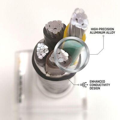 Cabo LSZH de Baixa Fumaça e Zero Halogênio com Isolamento de PVC 0.6/1kV 4 Vias 4x50mm2 à Prova de Fogo fornecedor