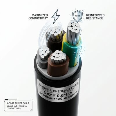 Waterproof Moisture Resistant PVC Insulated Cable 0.6/1kV 2 Core 2x4mm2 Outdoor Wet Area fornecedor