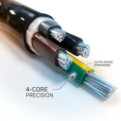 IP68 Cable de alimentação isolado de PVC à prova d'água 0.6/1kV 4x25mm2 Enterramento direto subterrâneo fornecedor
