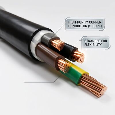 BS 7889 VDE NF C Standard PVC Insulated Cable 0.6/1kV 5 Core 5x16mm2 Export fornecedor