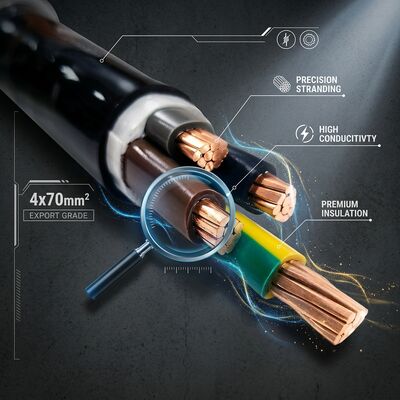 Factory Direct PVC Insulated Power Cable 0.6/1kV 4x70mm2 Copper Export Grade fornecedor