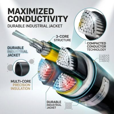VGV 3x2.5mm2 PVC Insulated Cable 105C Heat Resistant Industrial Wiring 450/750V IEC60228 fornecedor