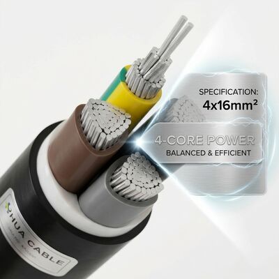 NYY 4x25mm2 PVC Insulated Cable 90C High Temperature Underground 0.6/1kV IEC60502 Power Wire fornecedor