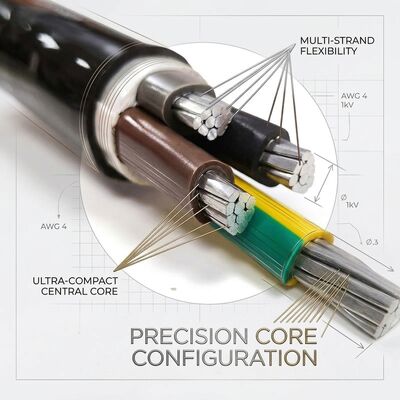 NYY 4x70mm2 Anti UV PVC Insulated Cable Direct Burial Sunlight Resistant 0.6/1kV IEC60502 fornecedor