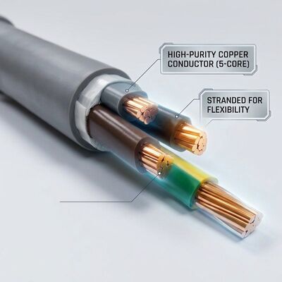 N2XCH-J 5x16mm2 Low Smoke Zero Halogen PVC Insulated Cable Tunnel 0.6/1kV IEC60502 fornecedor