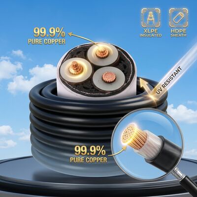 Cabo Aéreo Isolado XLPE Resistente a UV 0.6/1kV fornecedor