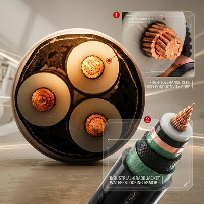 Cabo de Alimentação Isolado XLPE de Alta Temperatura de 90 Graus XLPE 0.6/1kV Contínuo fornecedor
