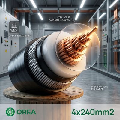 Underground Direct Burial SWA Armoured 4x240mm2 Copper XLPE Insulated Power Cable fornecedor